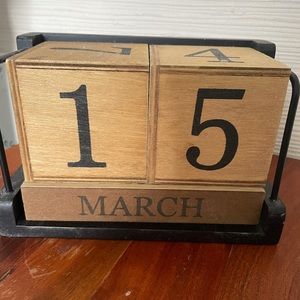 Wooden calendar.
